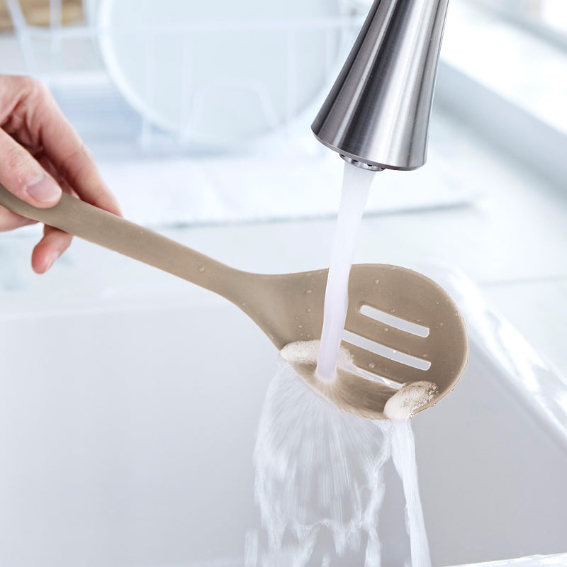 GreenPan Silikon Delikli Kaşık Bej | Platinum Silicone | BPA İçermez | 200°C Isıya Dayanıklı |