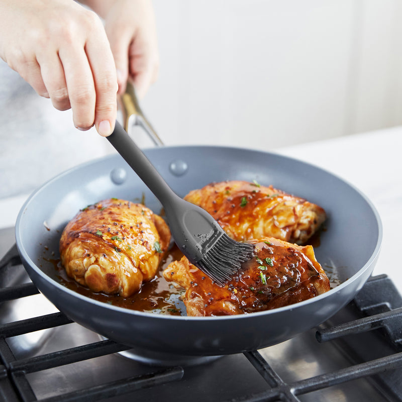 GreenPan Silikon Fırça Gri | Platinum Silicone | BPA İçermez | 200°C Isıya Dayanıklı |