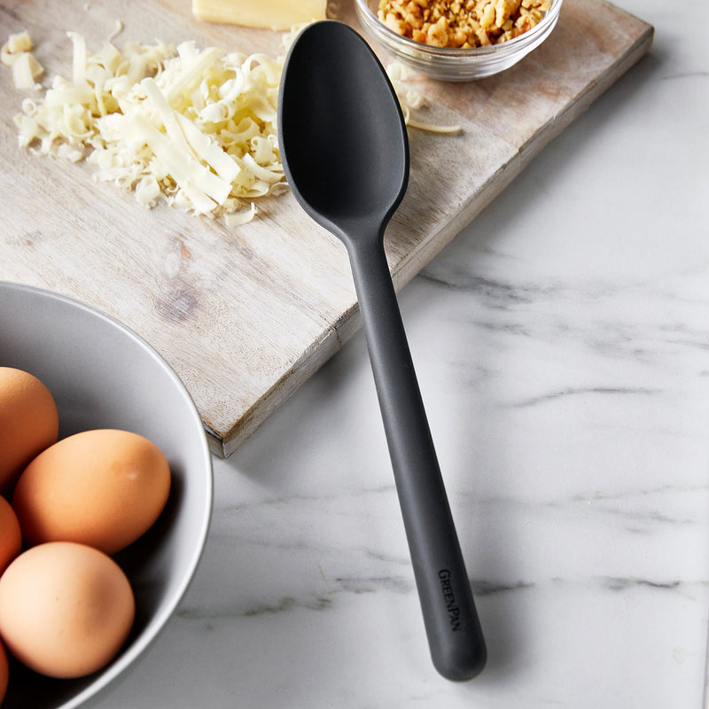 GreenPan Silikon Kaşık Gri | Platinum Silicone | BPA İçermez | 200°C Isıya Dayanıklı |