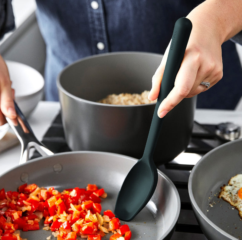 GreenPan Silikon Kaşık Siyah | Platinum Silicone | BPA İçermez | 200°C Isıya Dayanıklı |
