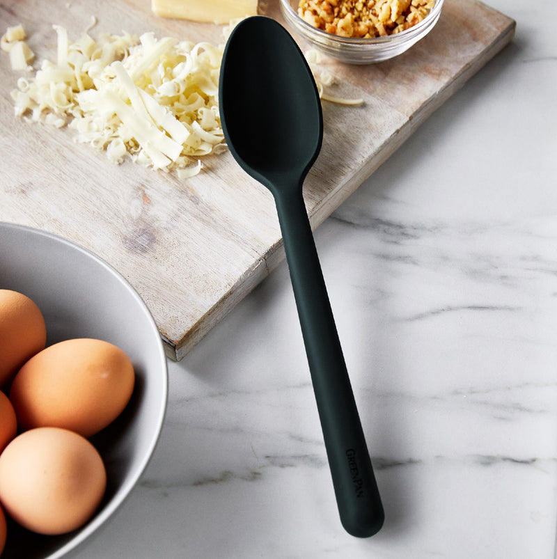 GreenPan Silikon Kaşık Siyah | Platinum Silicone | BPA İçermez | 200°C Isıya Dayanıklı |