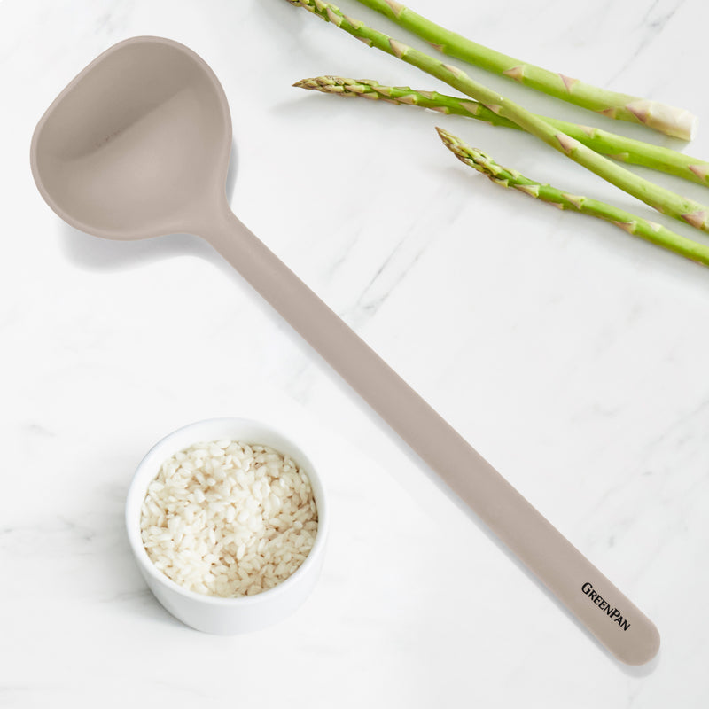 GreenPan Silikon Kepçe Bej | Platinum Silicone | BPA İçermez | 200°C Isıya Dayanıklı |