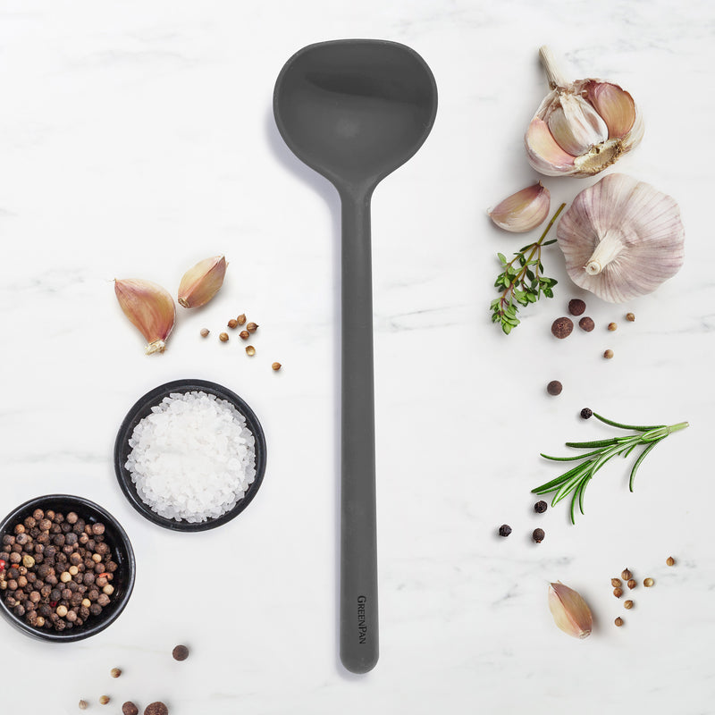 GreenPan Silikon Kepçe Gri | Platinum Silicone | BPA İçermez | 200°C Isıya Dayanıklı |