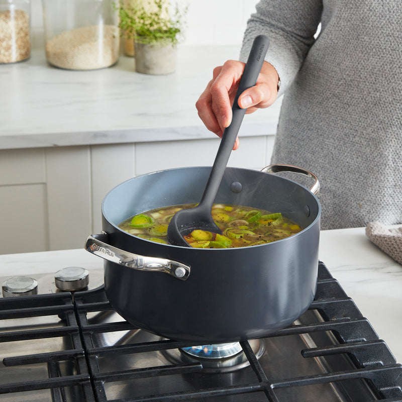 GreenPan Silikon Kepçe Gri | Platinum Silicone | BPA İçermez | 200°C Isıya Dayanıklı |