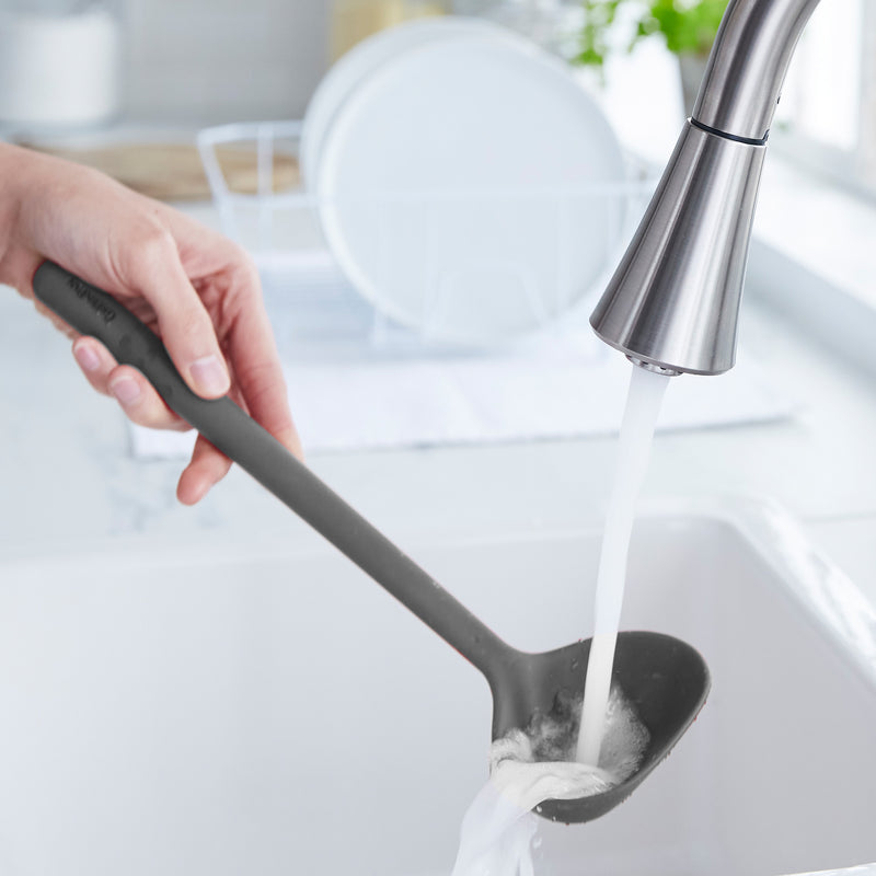 GreenPan Silikon Kepçe Gri | Platinum Silicone | BPA İçermez | 200°C Isıya Dayanıklı |