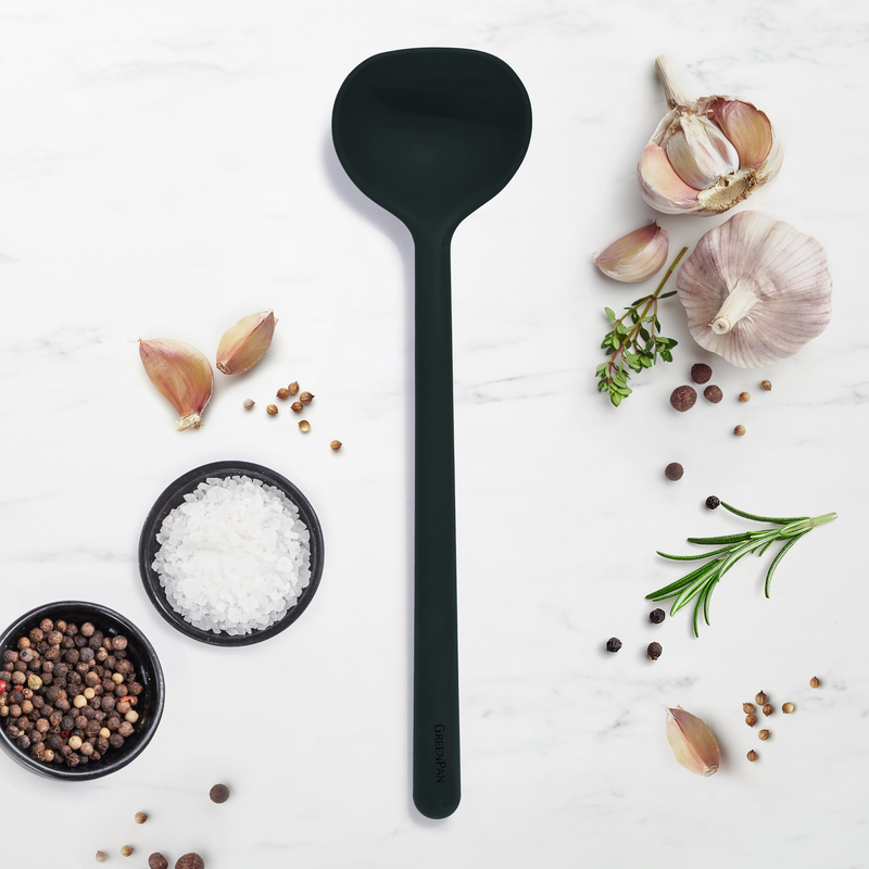 GreenPan Silikon Kepçe Siyah | Platinum Silicone | BPA İçermez | 200°C Isıya Dayanıklı |
