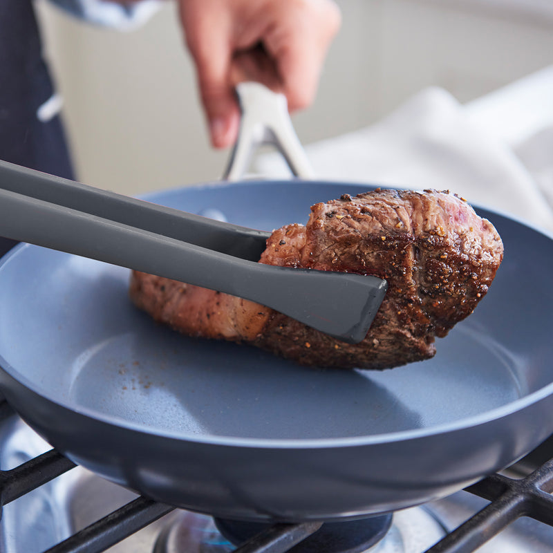 GreenPan Silikon Kilitli Maşa Gri | Platinum Silicone | BPA İçermez | 200°C Isıya Dayanıklı |