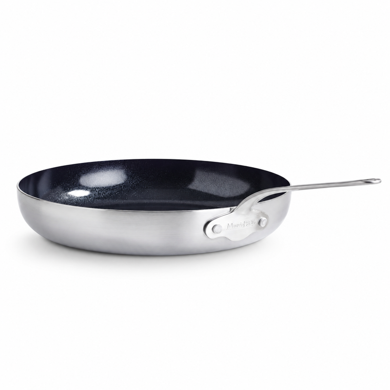 GreenPan x Mauviel 3-Ply Paslanmaz Çelik 3’lü Tava Seti 20-24-28 cm Thermolon Seramik Yüzey