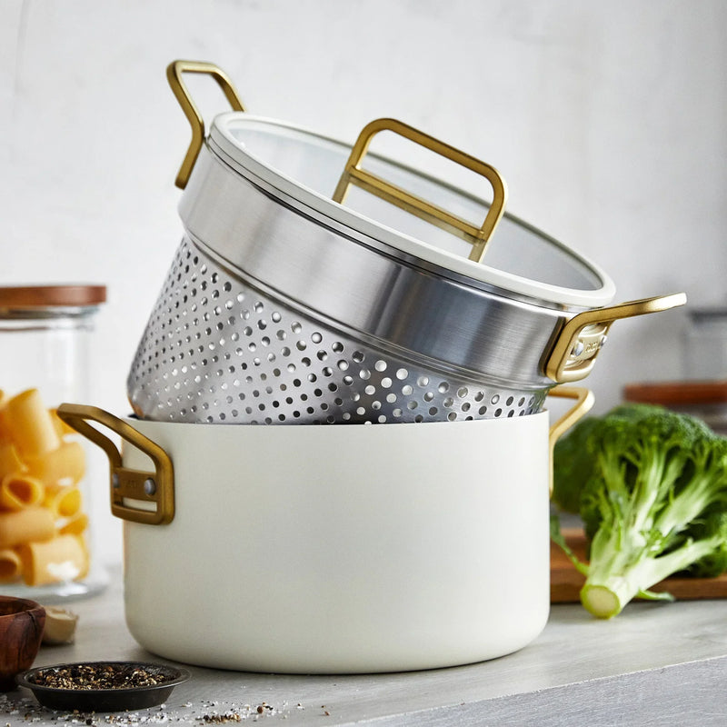 GreenPan Stanley Tucci™ Thermolon™ 9G 11 Parça Tencere & Tava Seti – Carrara Beyazı