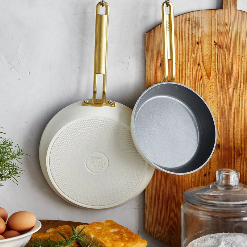GreenPan Stanley Tucci™ Thermolon™ 9G 11 Parça Tencere & Tava Seti – Carrara Beyazı