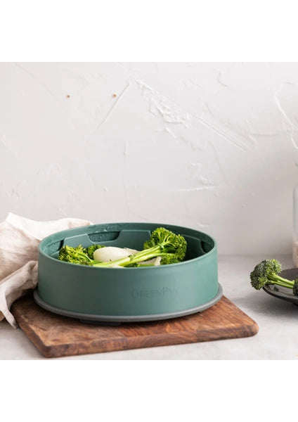 Greenpan Steamy Buharda Pişirici 24CM Yeşil